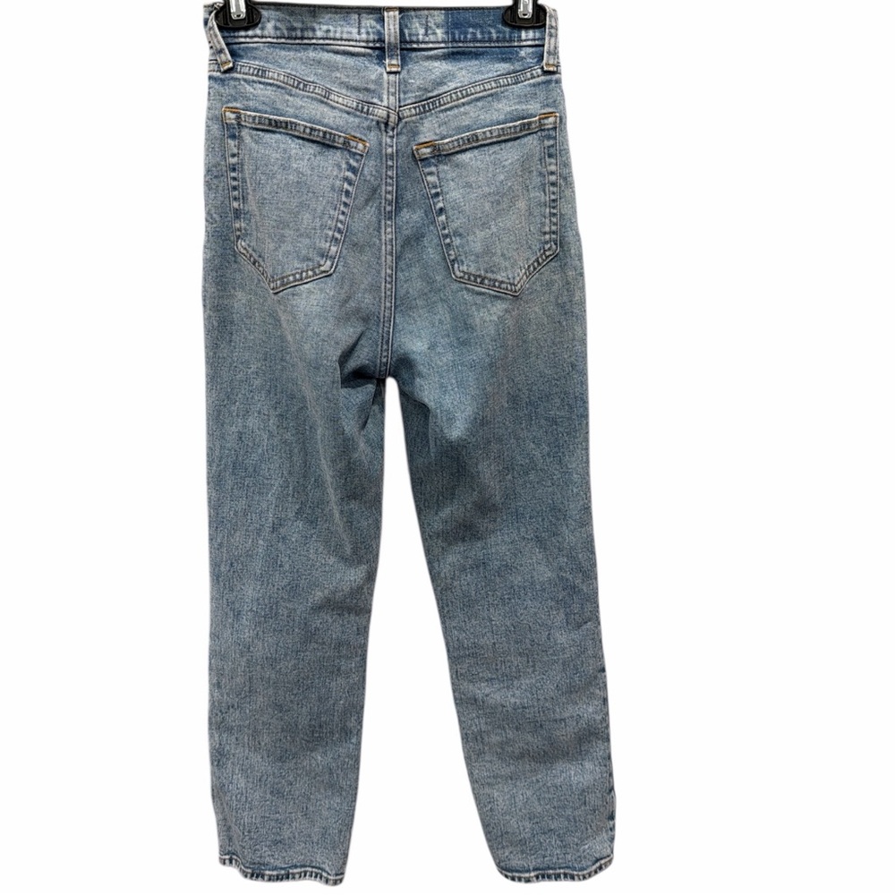 Abercrombie Ultra High Rise Ankle Straight Jeans Patch Distressed Sz 26 - Picture 5 of 7